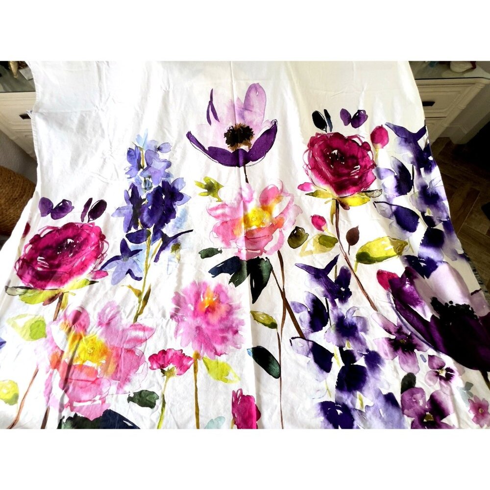 Bluebellgray Taransay Designer Shower Curtain Bright Colorful Floral Pink Purple - Picture 9 of 11